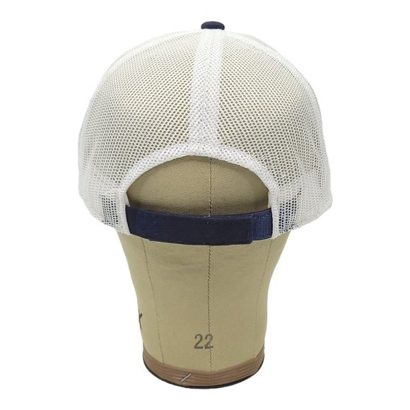 Outdoor Cap Hawkeye Mesh Strapback Cap Trucker Baseball Hat Bird Blue White - Picture 5 of 13